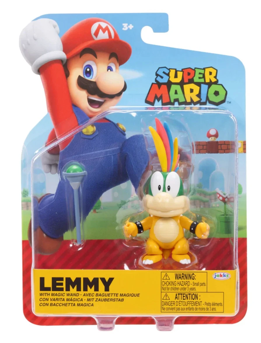 Super Mario Lemmy Koopa Figure with Magic Wand Jakks Pacific Nintendo